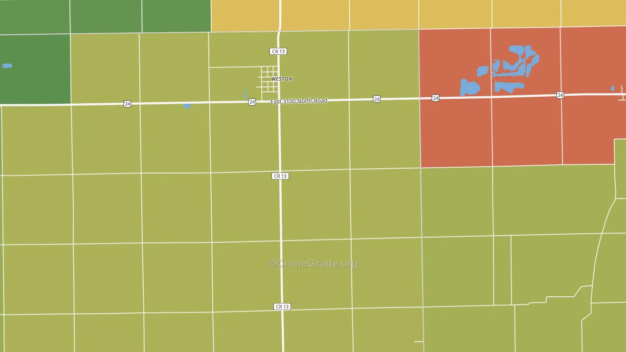 Weston, IL Map of Drug-Related Crime Rates