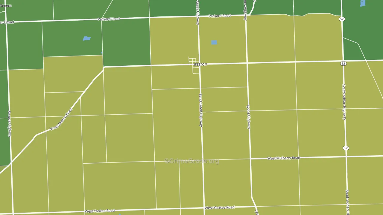 Weston, MI Map of Drug-Related Crime Rates