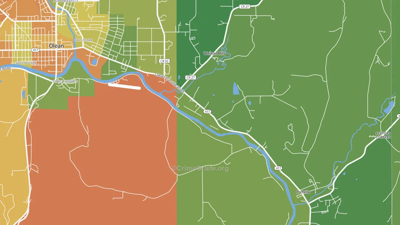 Westons Mills, NY Map of Drug-Related Crime Rates