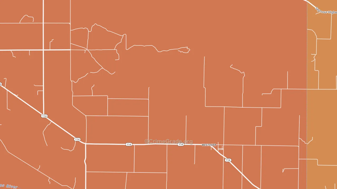 Westover, TX Map of Drug-Related Crime Rates