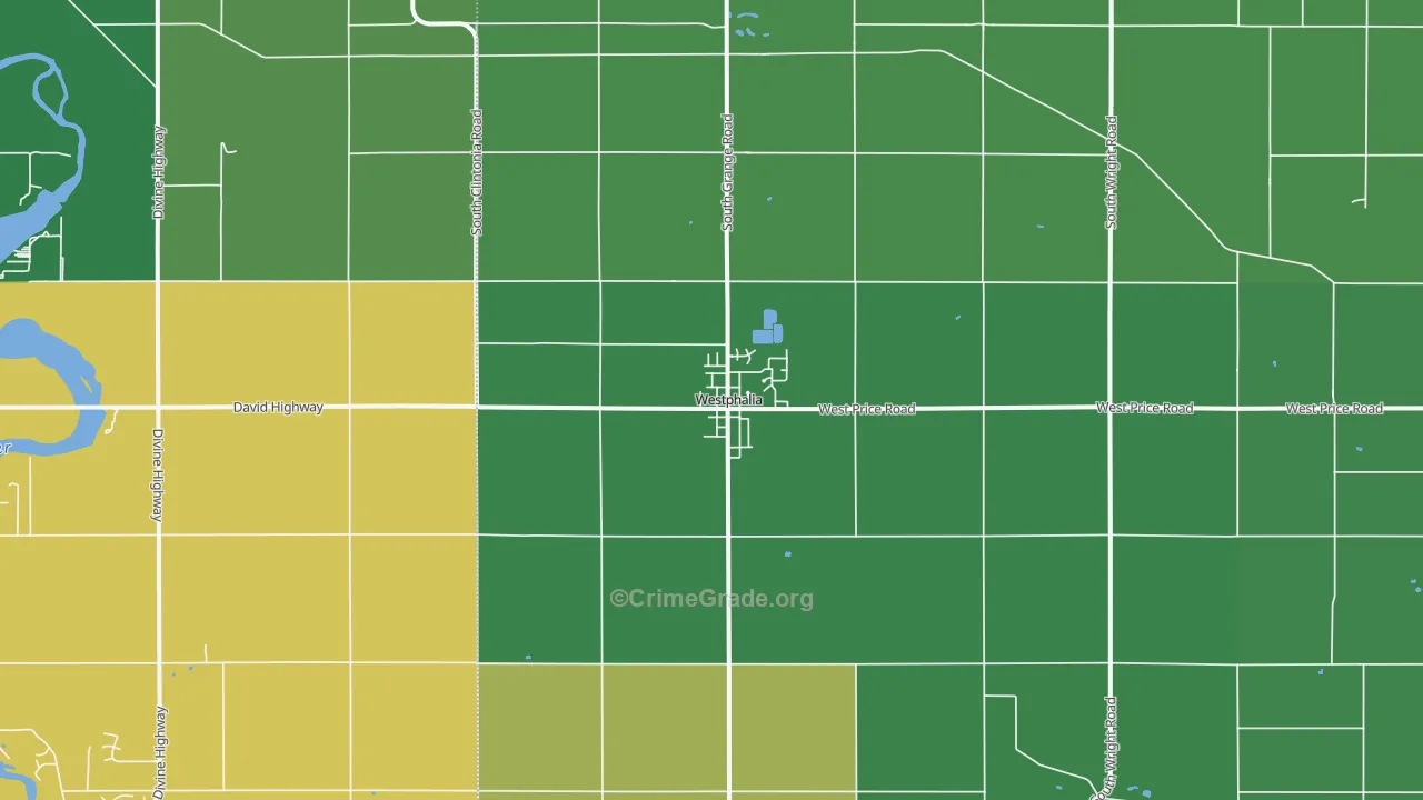 Westphalia, MI Map of Drug-Related Crime Rates