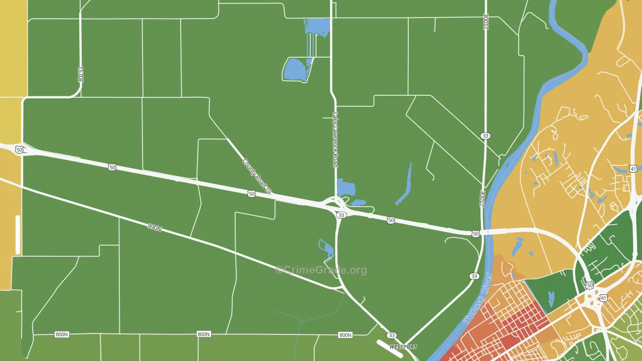 Westport, IL Map of Drug-Related Crime Rates