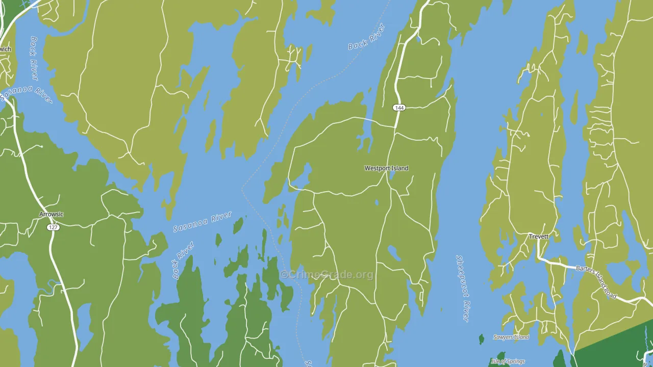 Westport, ME Map of Drug-Related Crime Rates