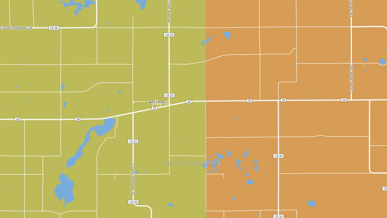Westport, MN Map of Drug-Related Crime Rates