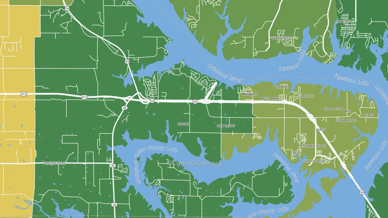 Westport, OK Map of Drug-Related Crime Rates