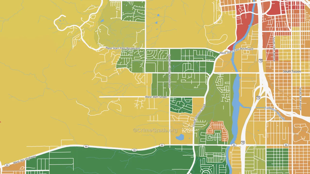 Westside Development, Tucson, AZ Map of Drug-Related Crime Rates