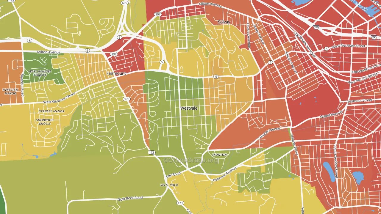 Westvale, NY Map of Drug-Related Crime Rates