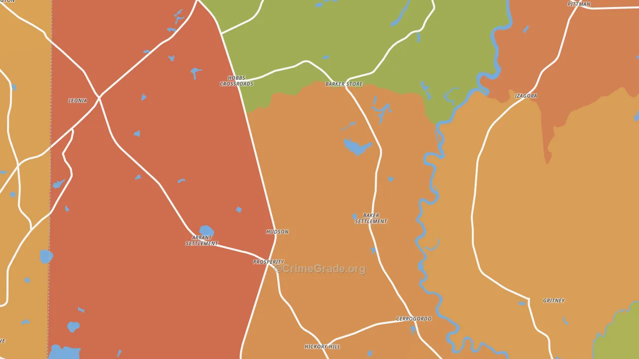 Westville, FL Map of Drug-Related Crime Rates