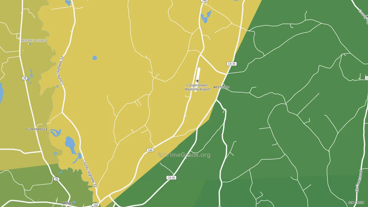 Westville, NY Map of Drug-Related Crime Rates