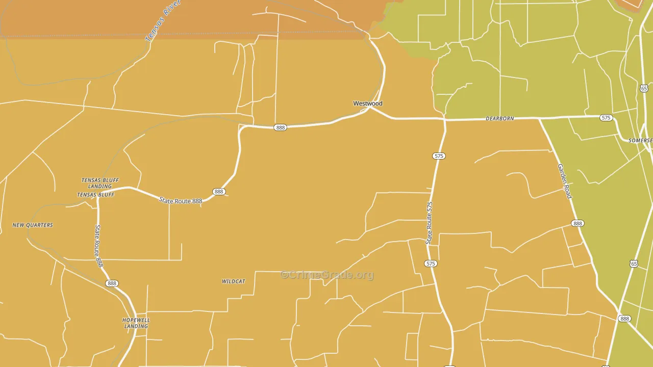 Westwood, LA Map of Drug-Related Crime Rates