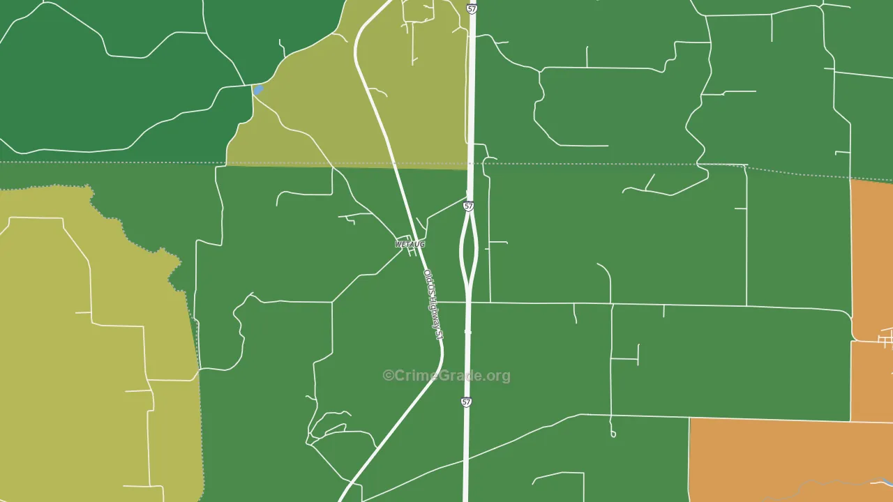 Wetaug, IL Map of Drug-Related Crime Rates