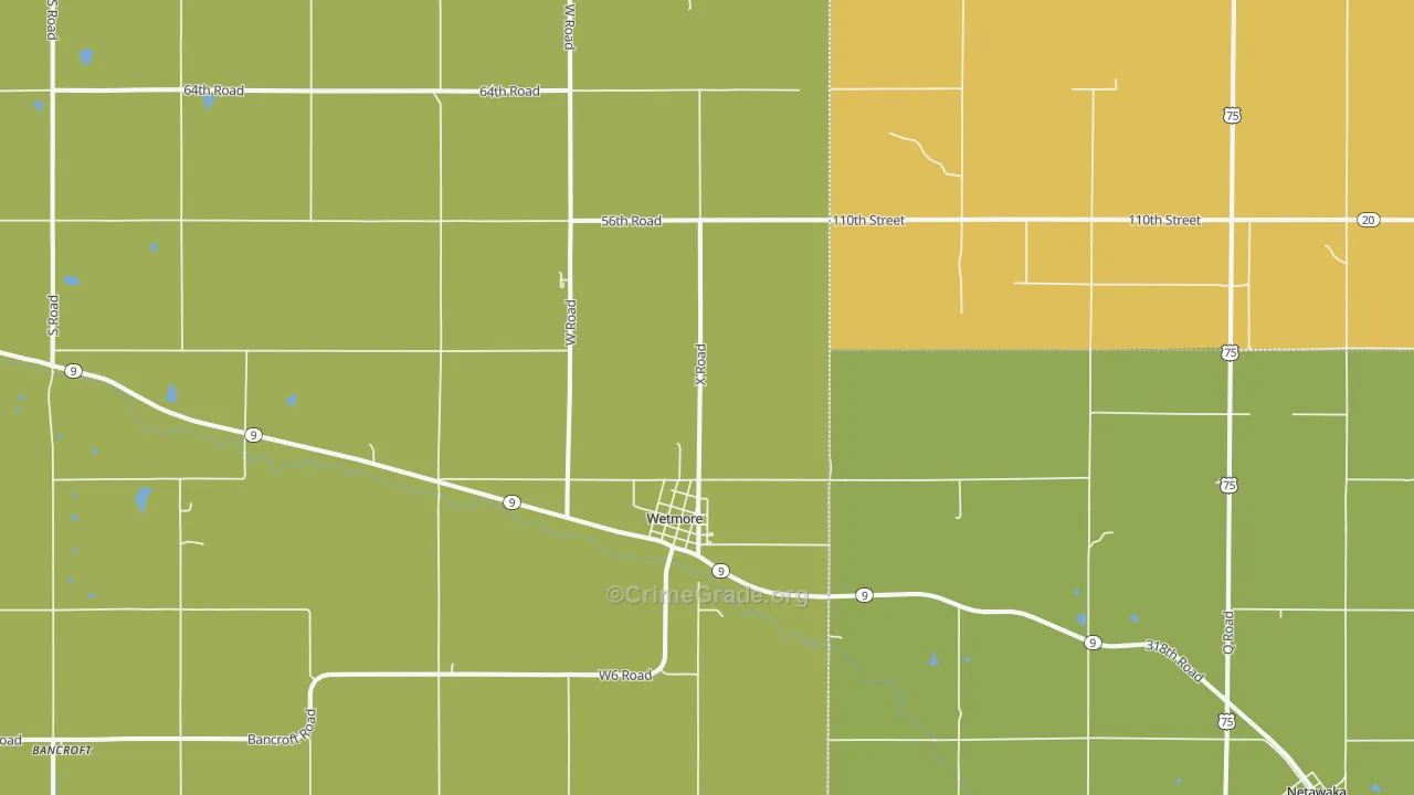 Wetmore, KS Map of Drug-Related Crime Rates