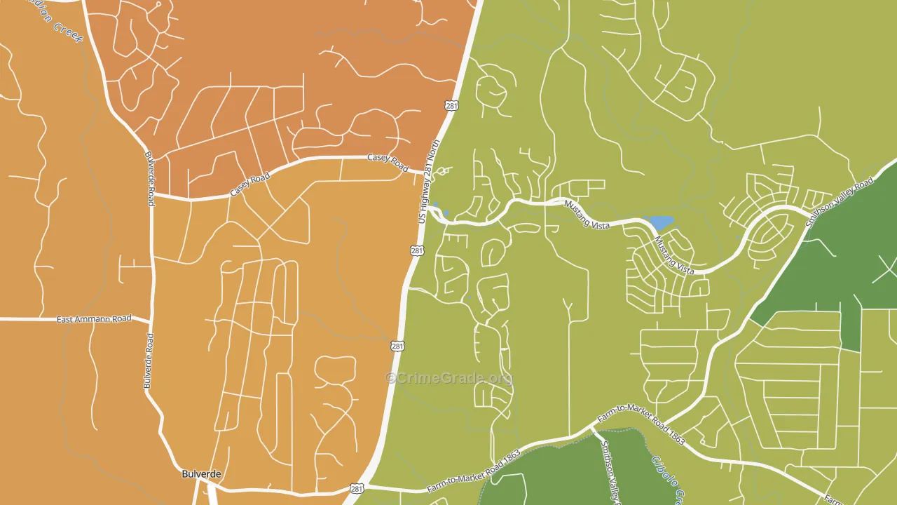 Wetmore, TX Map of Drug-Related Crime Rates