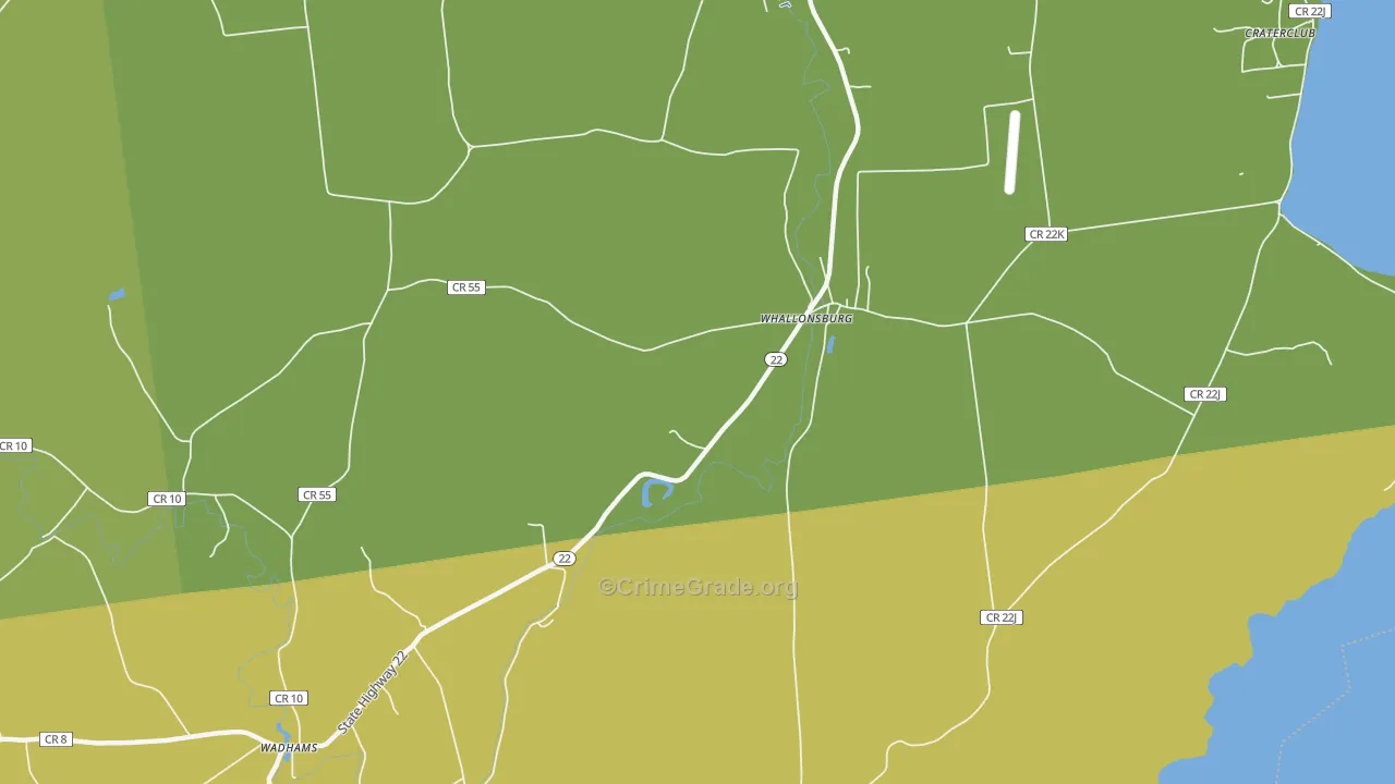 Whallonsburg, NY Map of Drug-Related Crime Rates
