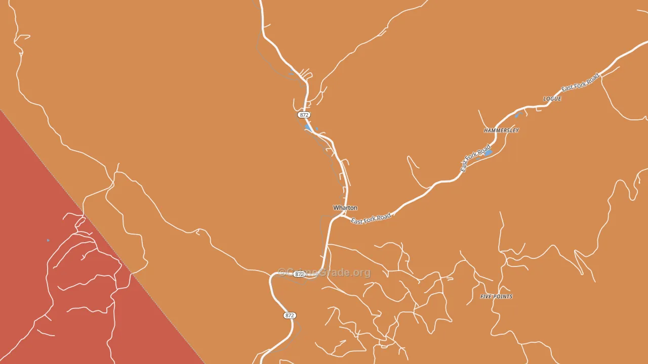 Wharton, PA Map of Drug-Related Crime Rates