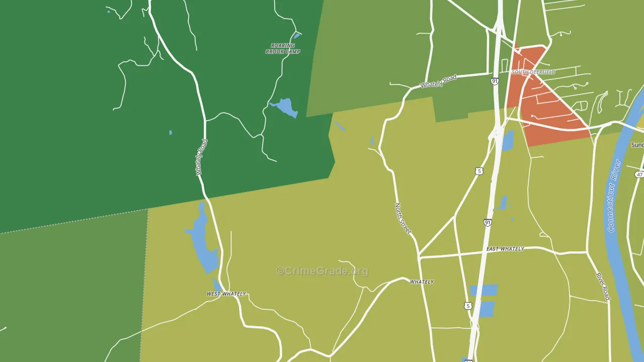 Whately, MA Map of Drug-Related Crime Rates