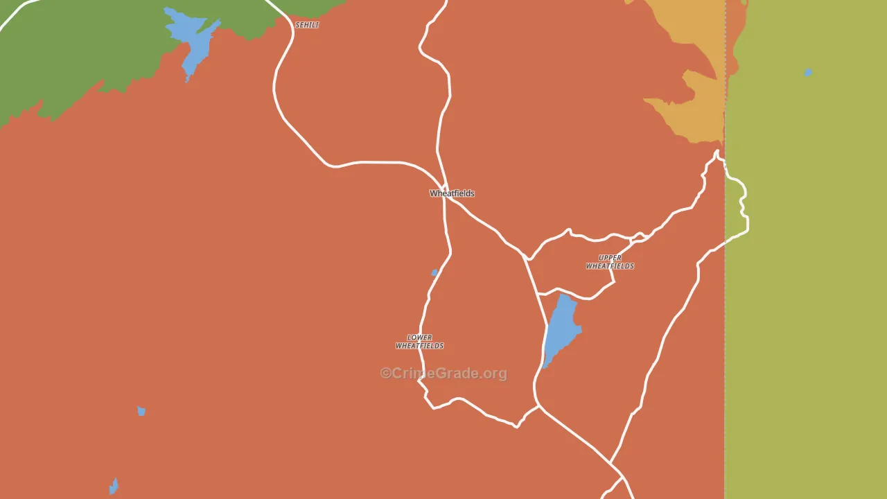 Wheatfields, AZ Map of Drug-Related Crime Rates