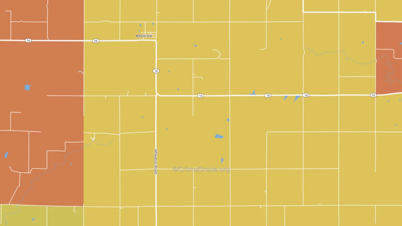 Wheaton, KS Map of Drug-Related Crime Rates