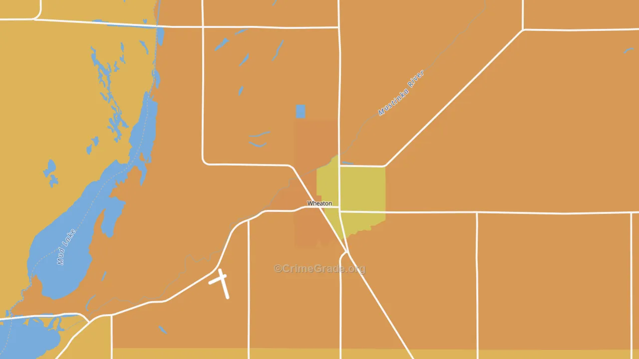 Wheaton, MN Map of Drug-Related Crime Rates