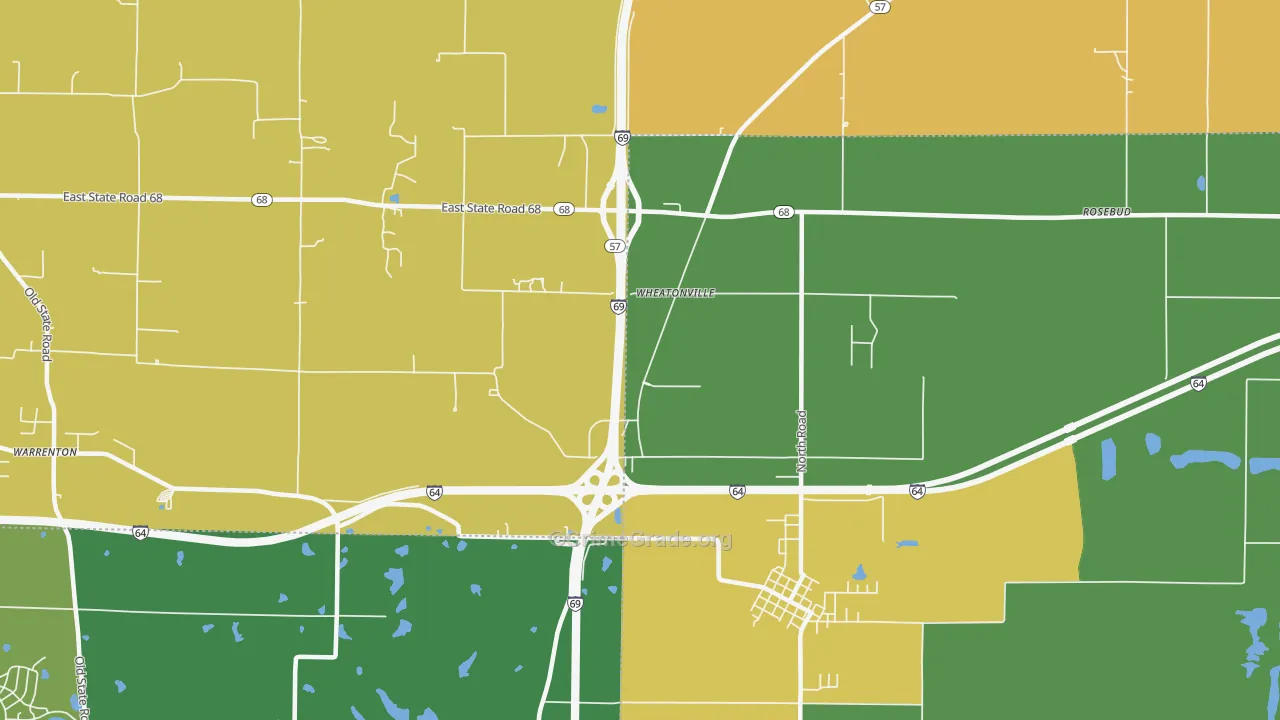 Wheatonville, IN Map of Drug-Related Crime Rates