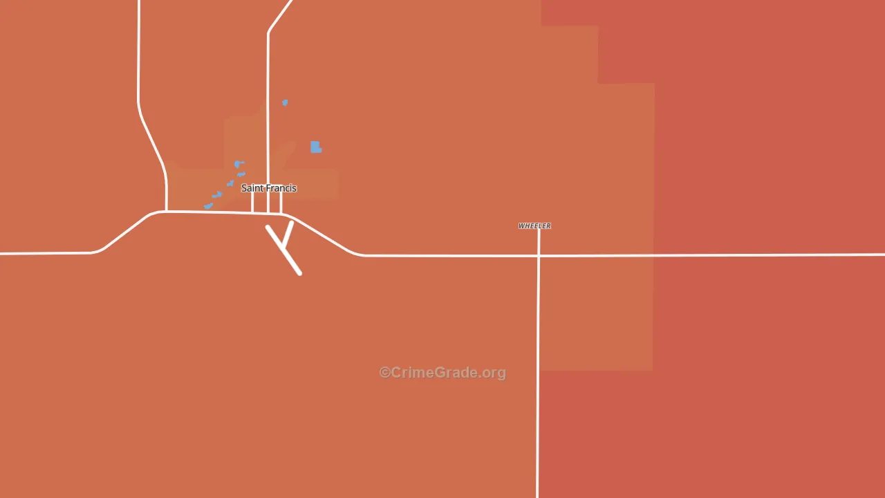 Wheeler, KS Map of Drug-Related Crime Rates