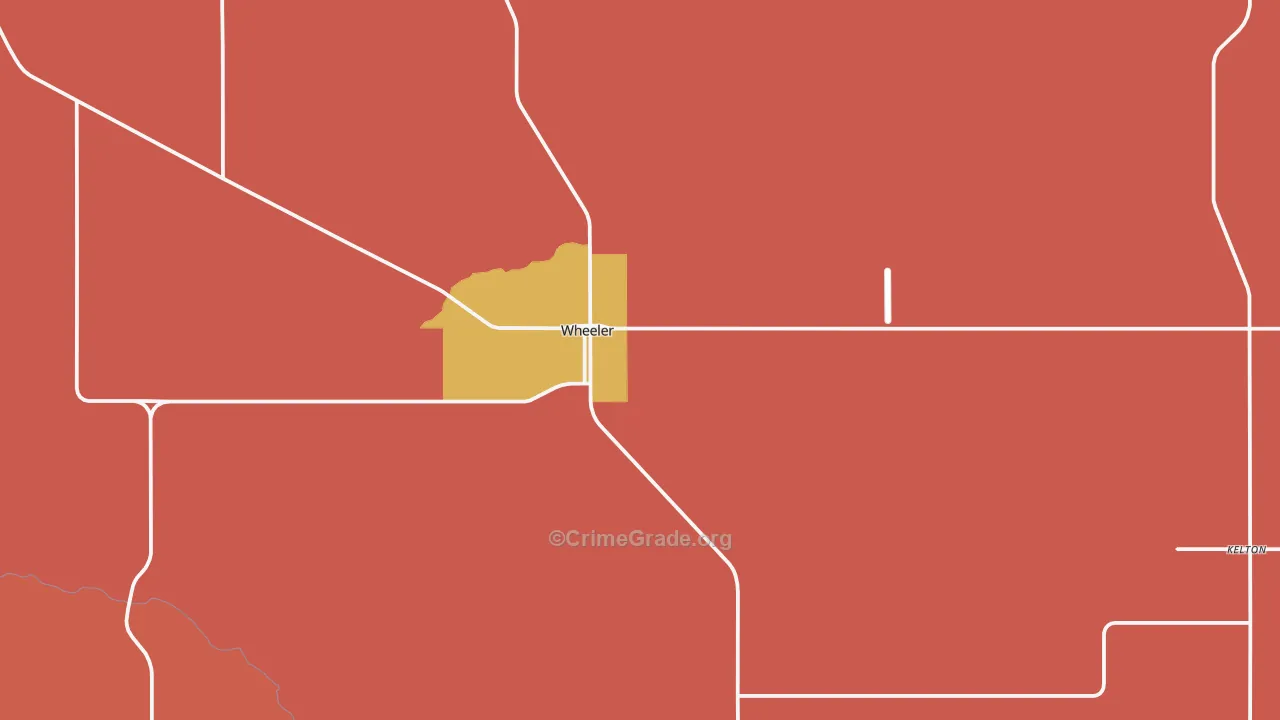 Wheeler, TX Map of Drug-Related Crime Rates