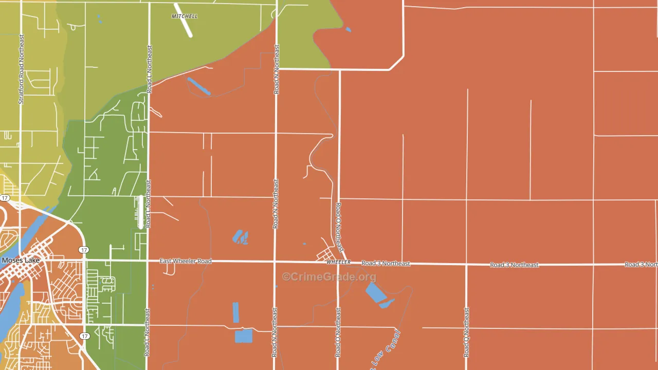 Wheeler, WA Map of Drug-Related Crime Rates