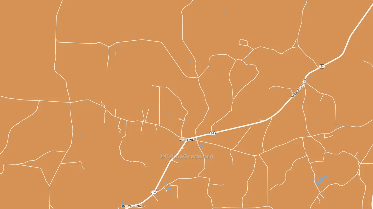 Wheeling, LA Map of Drug-Related Crime Rates
