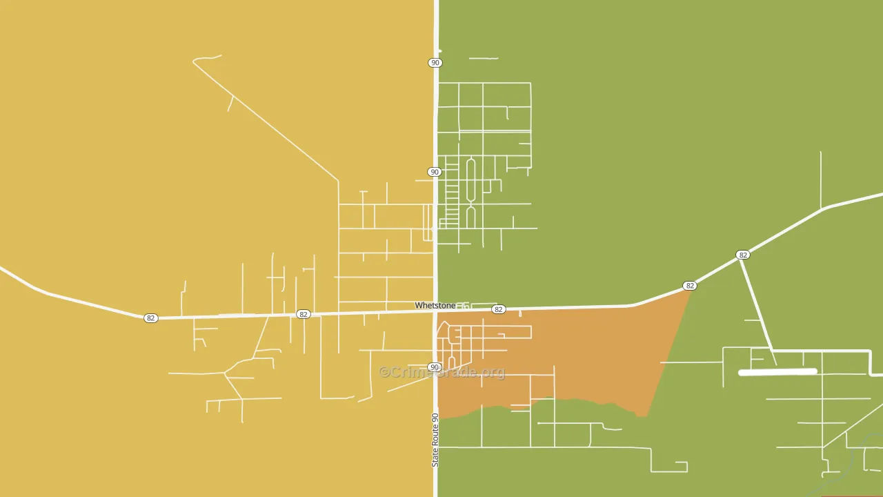 Whetstone, AZ Map of Drug-Related Crime Rates