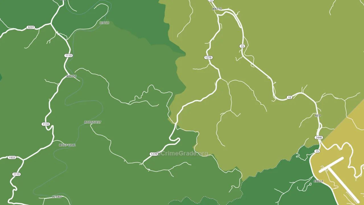 Whick, KY Map of Drug-Related Crime Rates