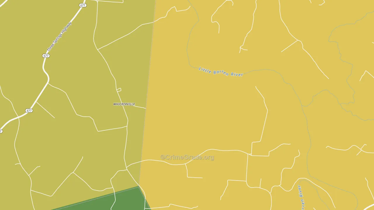 Whickerville, KY Map of Drug-Related Crime Rates