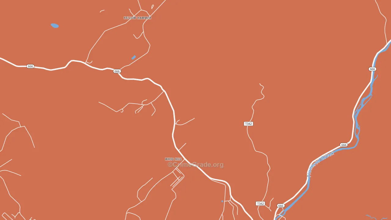 Whig Hill, PA Map of Drug-Related Crime Rates