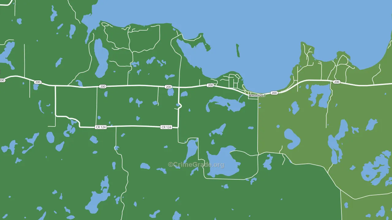 Whipholt, MN Map of Drug-Related Crime Rates