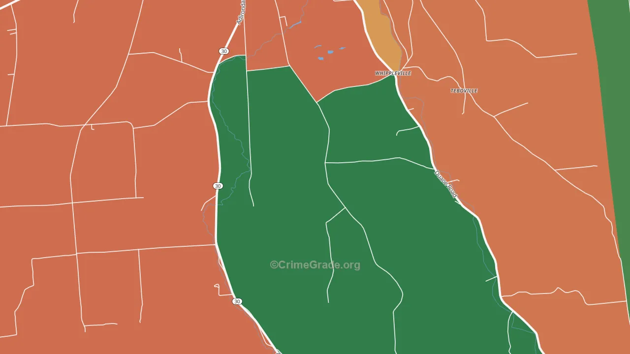 Whippleville, NY Map of Drug-Related Crime Rates
