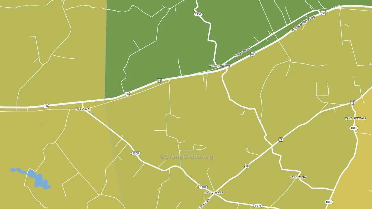 Whippoorwill, KY Map of Drug-Related Crime Rates