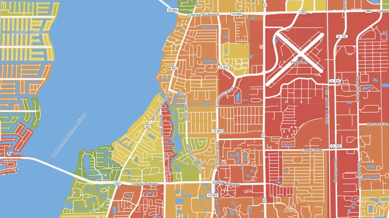 Whiskey Creek, FL Map of Drug-Related Crime Rates