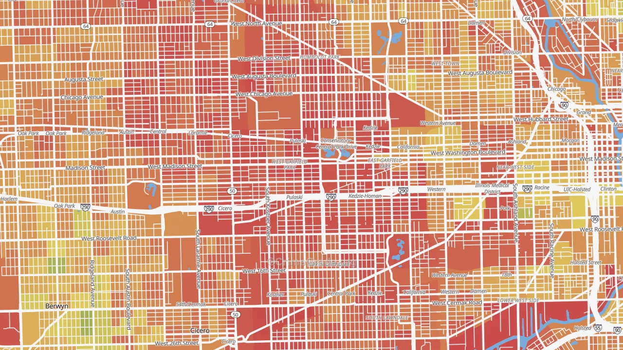 Whiskey Point, Chicago, IL Map of Drug-Related Crime Rates