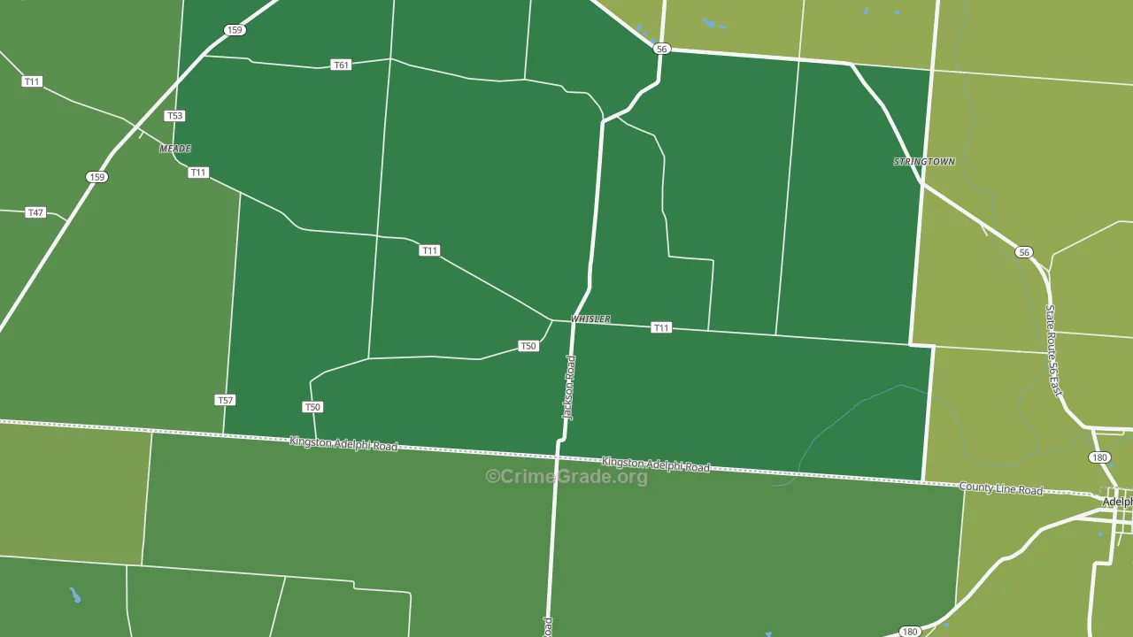 Whisler, OH Map of Drug-Related Crime Rates