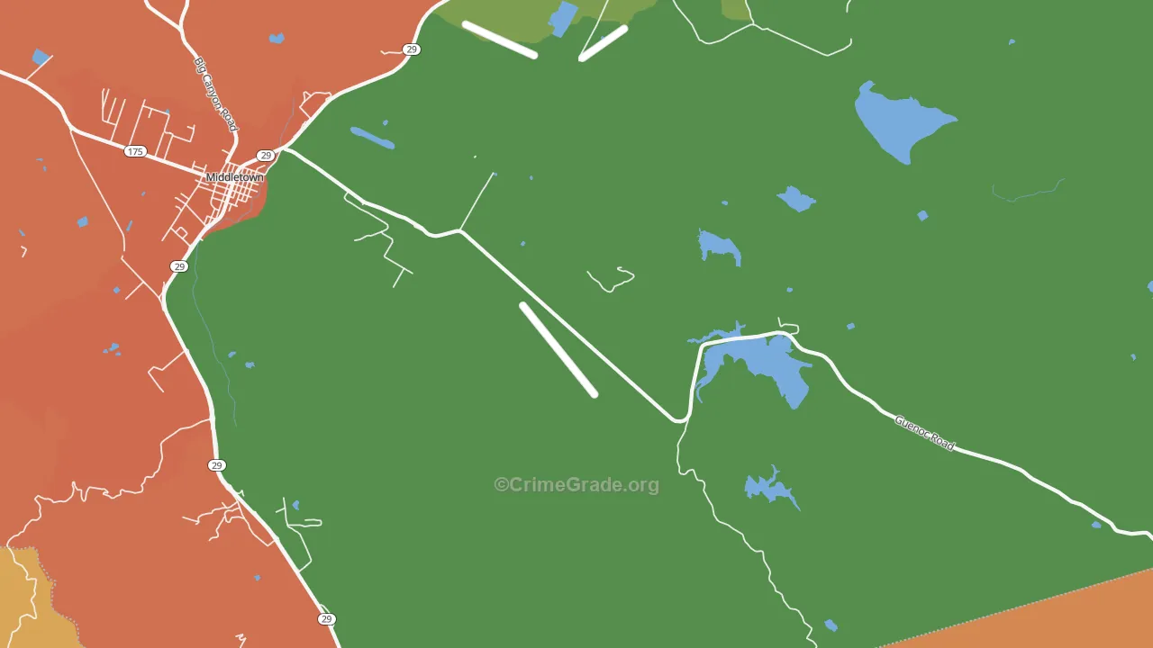 Whispering Pines, CA Map of Drug-Related Crime Rates