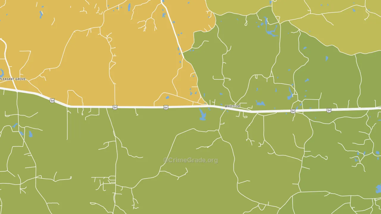 Whistler, MS Map of Drug-Related Crime Rates
