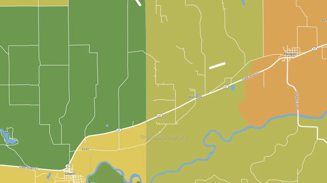Whitaker, IN Map of Drug-Related Crime Rates