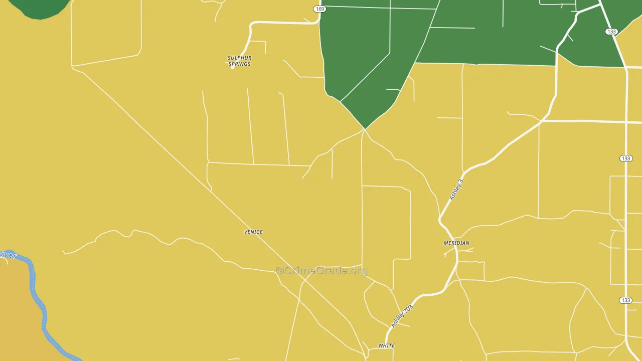 White, AR Map of Drug-Related Crime Rates