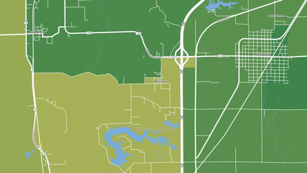 White City, IL Map of Drug-Related Crime Rates