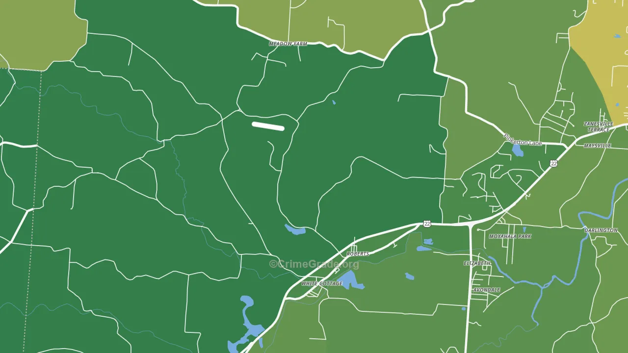 White Cottage, OH Map of Drug-Related Crime Rates