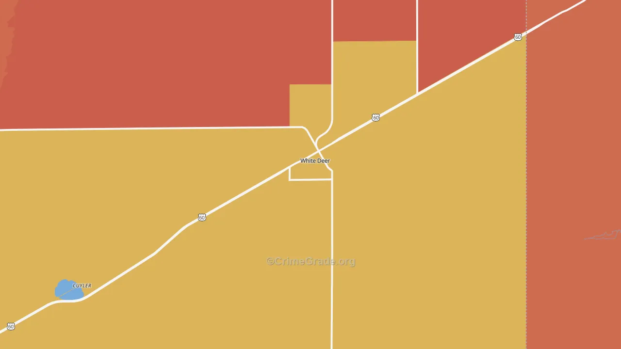 White Deer, TX Map of Drug-Related Crime Rates