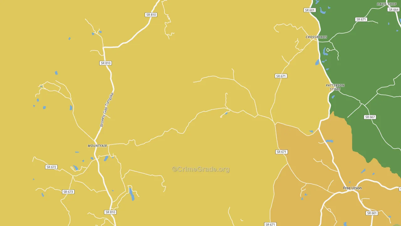 White Hall, VA Map of Drug-Related Crime Rates