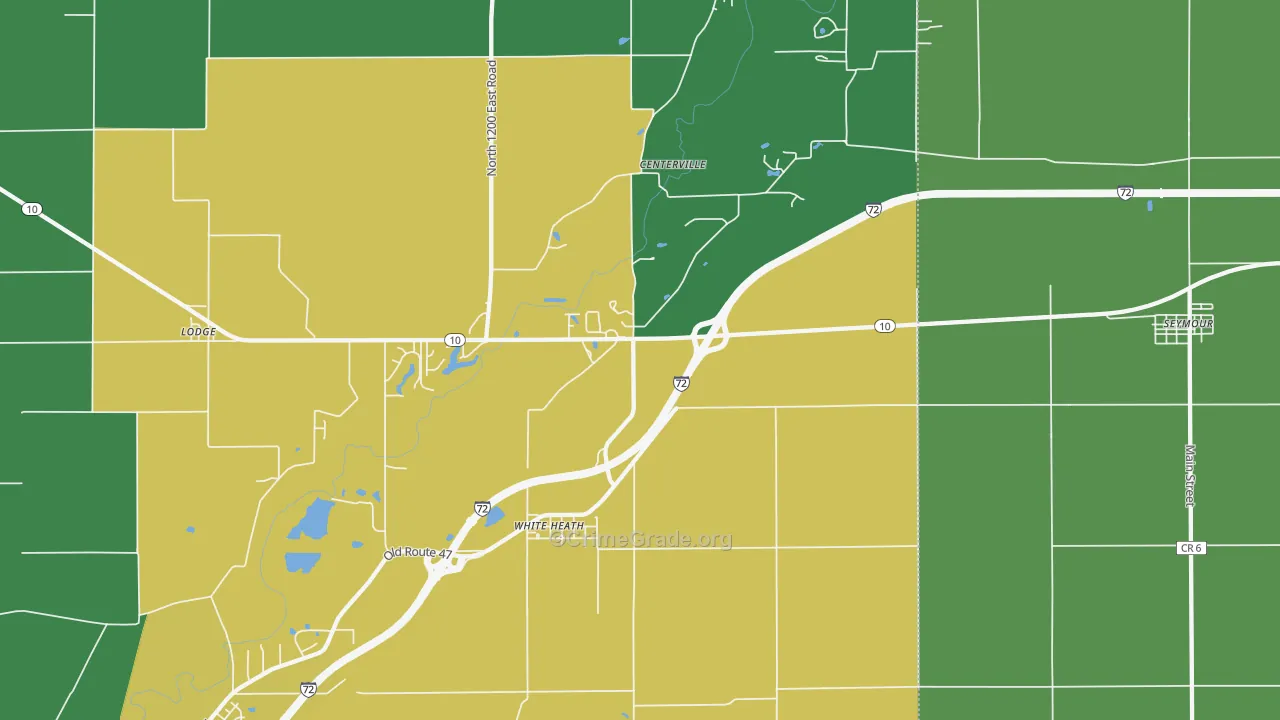 White Heath, IL Map of Drug-Related Crime Rates