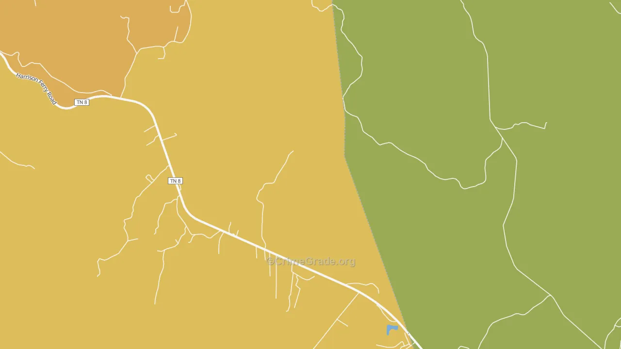 White Hill, TN Map of Drug-Related Crime Rates