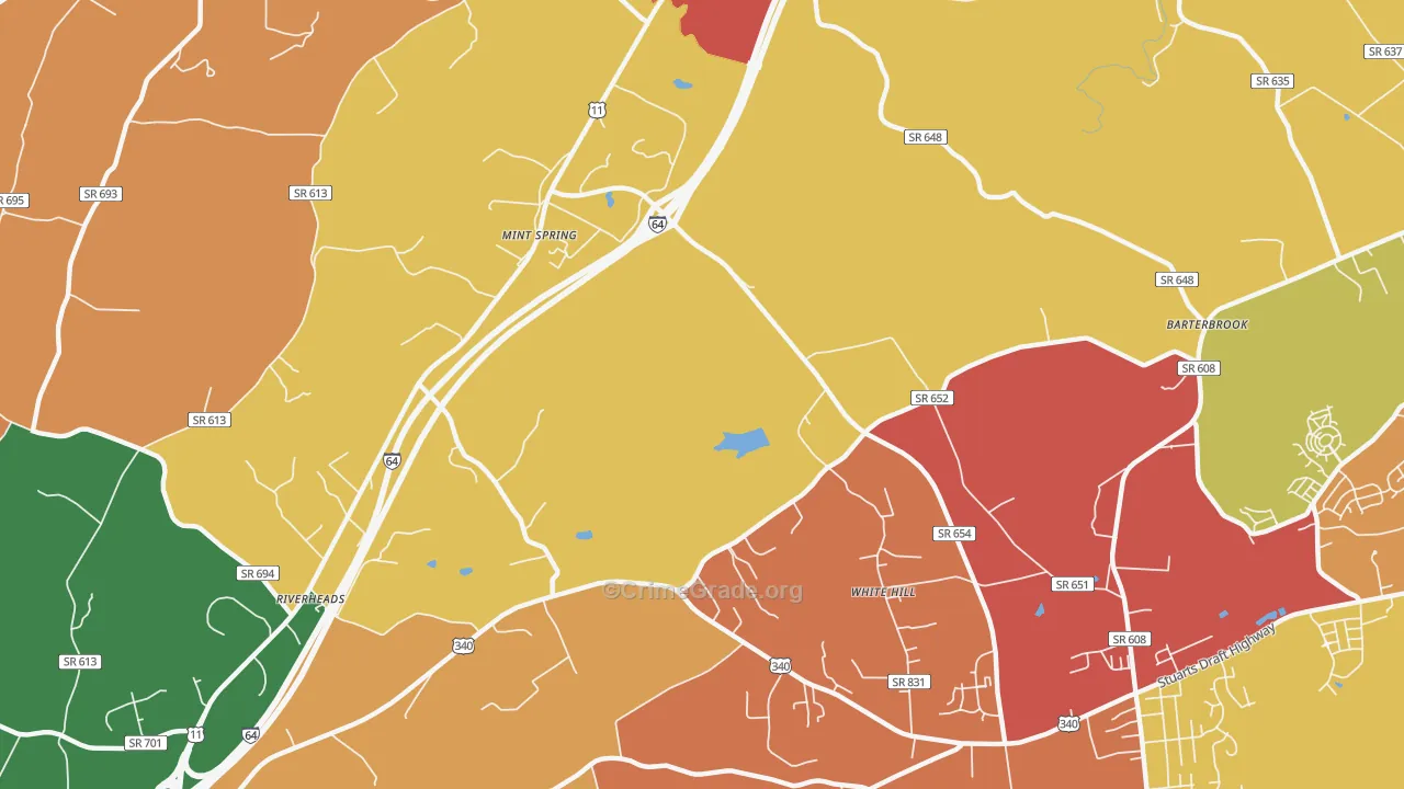 White Hill, VA Map of Drug-Related Crime Rates