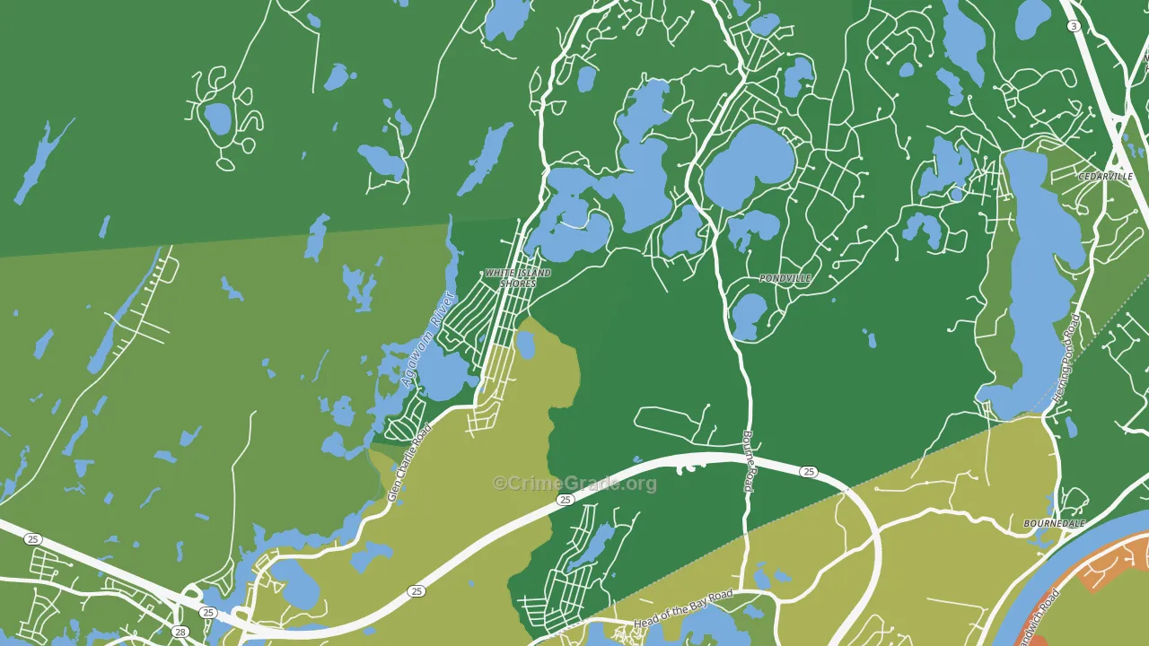 White Island Shores, MA Map of Drug-Related Crime Rates